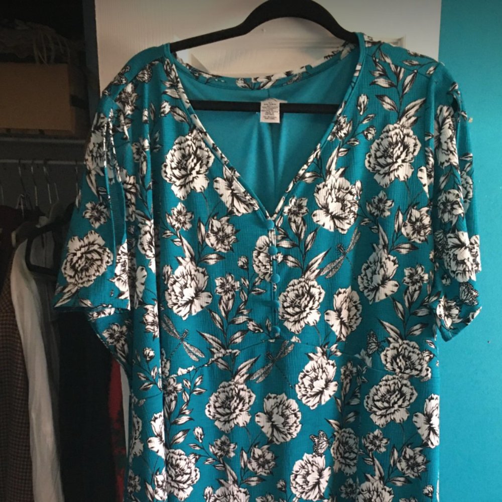 Catherine's 3X 1940s Style Lined Dress